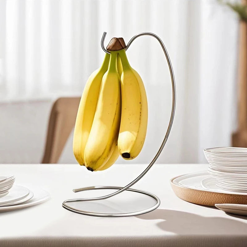 Banana Holder Stand Keep Banana Fresh Modern Rack Hanger Tree Stand Hook for Kitchen Countertop Cute Kitchen Gadget Oasis Select