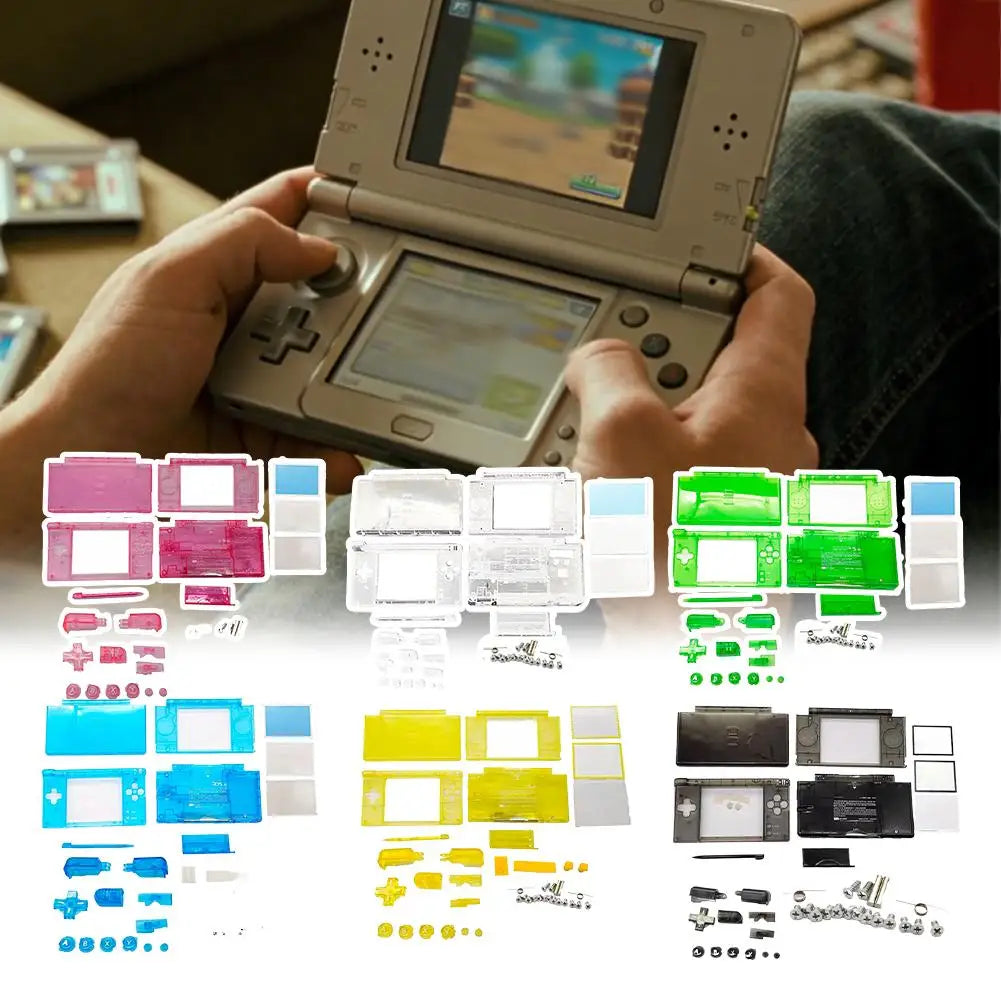 Case DIY Kit for Nintendo DS Lite Transparent Replacement Full Housing Shell, DIY Repair Shell Replacement Kit for NDSL, 1Set Oasis Select