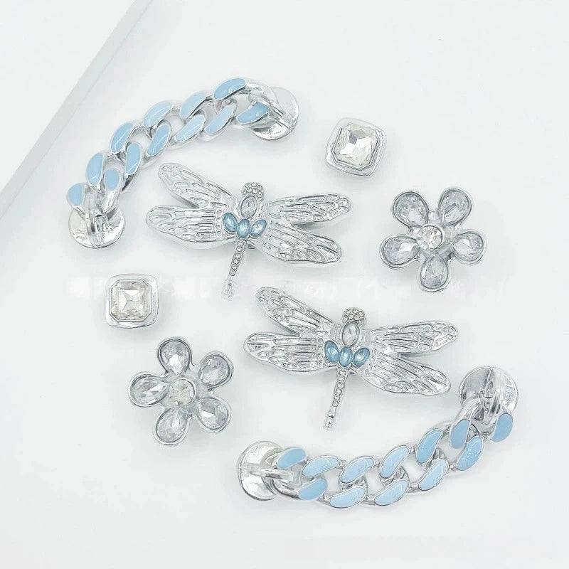 Butterfly Fashion Shoe Accessory Set, decorative shoe buckles, removable, suitable for sandals and flip-flops. Oasis Select CJ-225