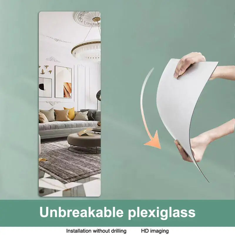 Square Acrylic Mirror Wall Sticker – DIY Mosaic Tile Decal