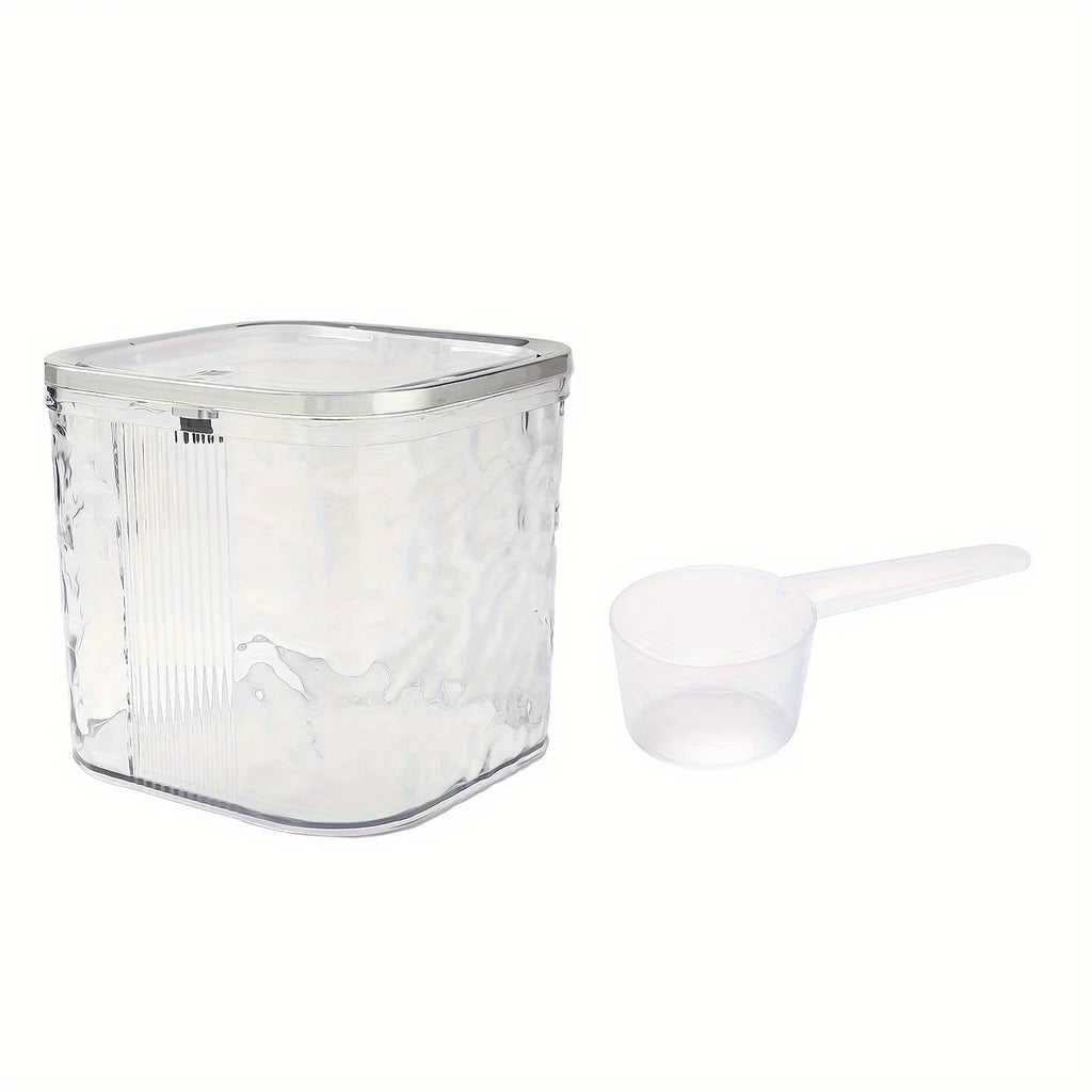 Multi-Functional Laundry Capsule Organizer with Spoon - Durable Plastic Storage Container for Laundry Capsules, Laundry Detergen Oasis Select Clear