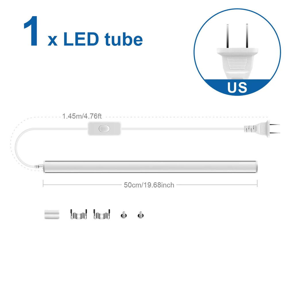 T5 LED Tube Light 15W 50cm, 85V-265VAC, White/Warm White/Neutral White (2700K-6500K), Replace Fluorescent, 50,000 Hours Lifespan Oasis Select 1XTube With US Plug Neutral White