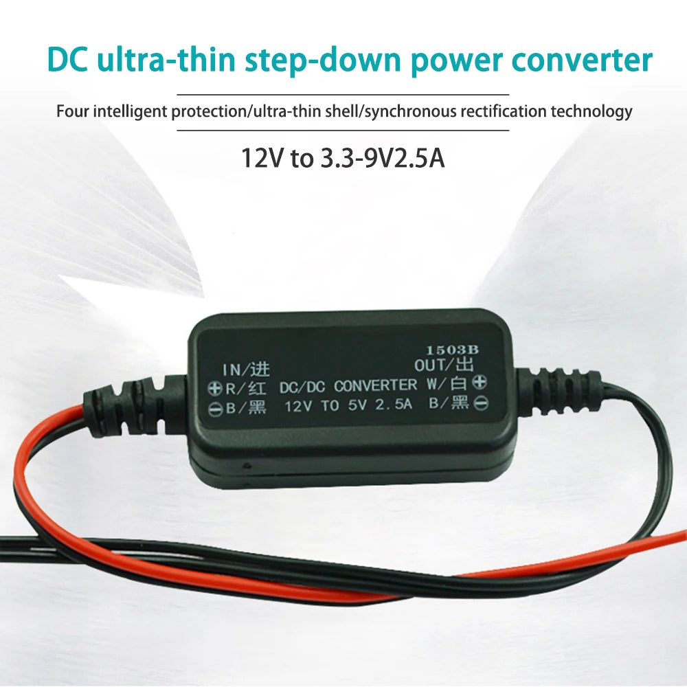 DC Step Down Converter 12V to 3.3V-9V 2.5A Waterproof Auto Protection Vehicular Car Power LED Current Stabilizer DC DC Converter Oasis Select