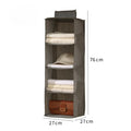 Non-woven Washable Wardrobe Multi-layer Folding Hanging Bra Organizer Bag For Wardrobe Multi-layer Underpants Socks Storage Bag Oasis Select 2pcs Gray 4 layers