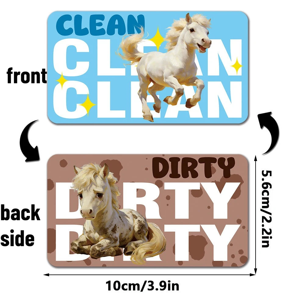 Kitchen Dishwasher Status Magnet Reversible Clean Dirty Sign Strong Magnetic Indicator Sticker for Household Use Oasis Select DWCT135