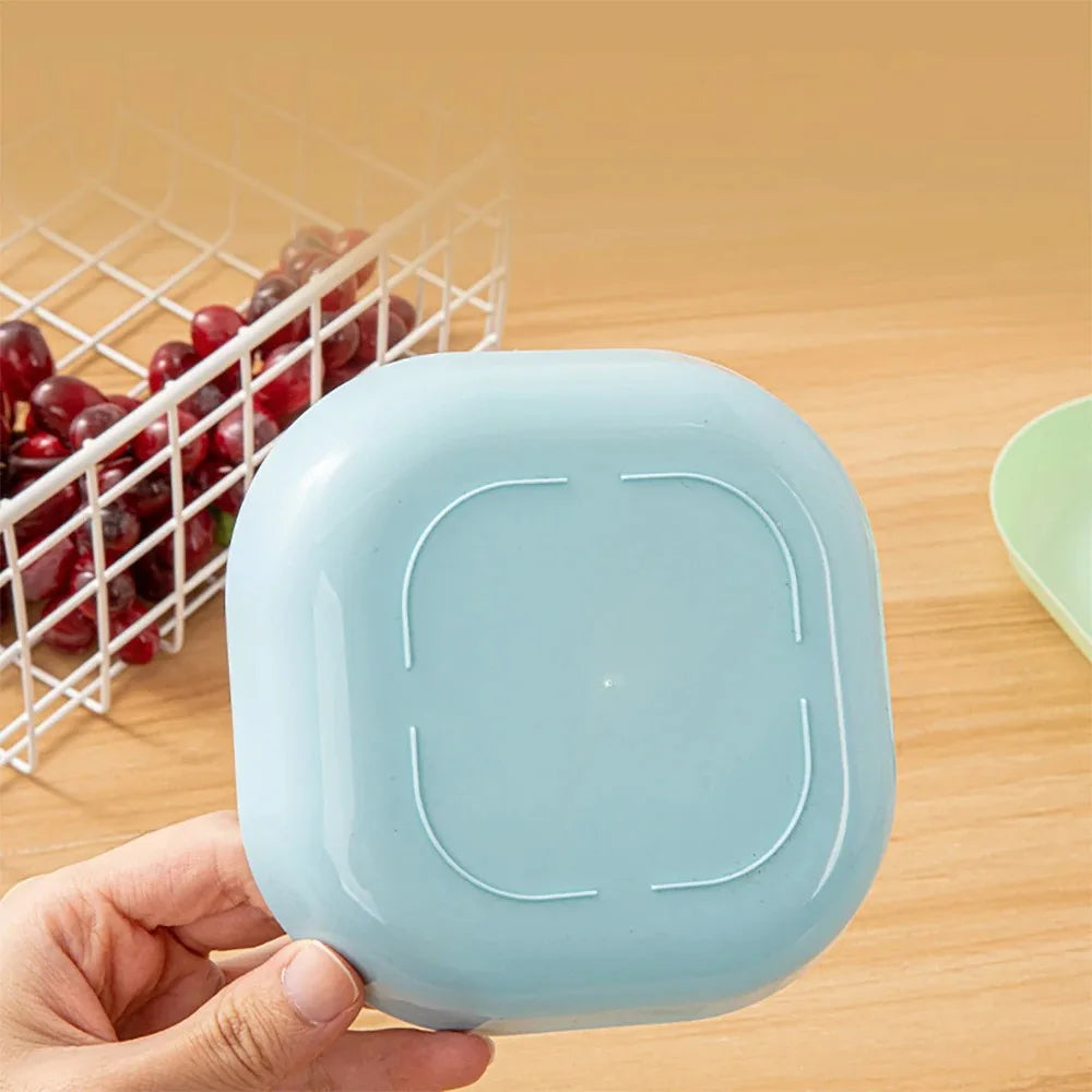 10-Piece Macaron Color Square Snack Plate Set with Stand Snack Plate Set Oasis Select