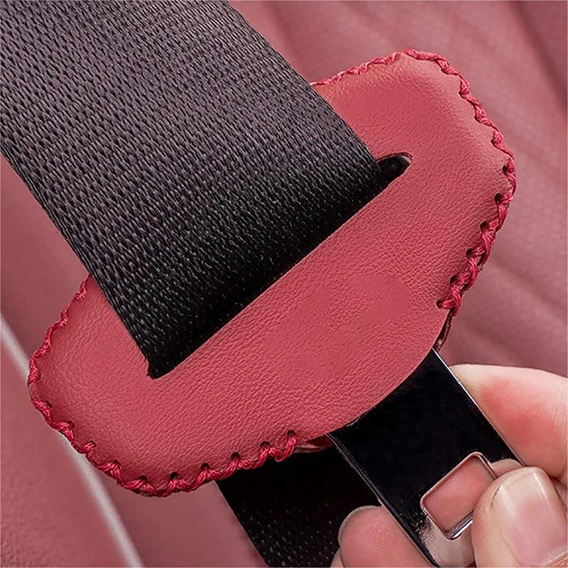 Universal Car Seat Belt Buckle Clip Cover Protector Leather Interior Button Case Anti-Scratch Cover Safety Belt Protective Cover Oasis Select