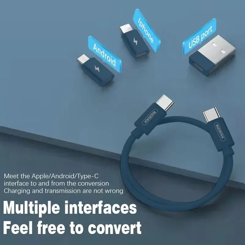 Multi USB Type C to C 60W Charging Adapter Cable Kit USB C For Lighting ,Conversion Set USB A & Type C to Micro/Type C/Lightning Oasis Select