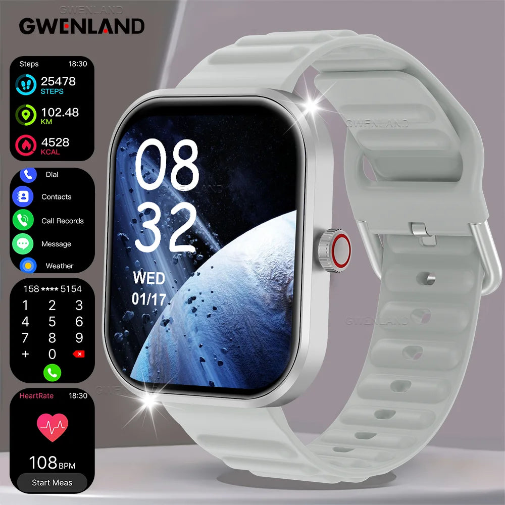 Gwenland Smart Watch 2.01" HD | Fitness & Health Tracker