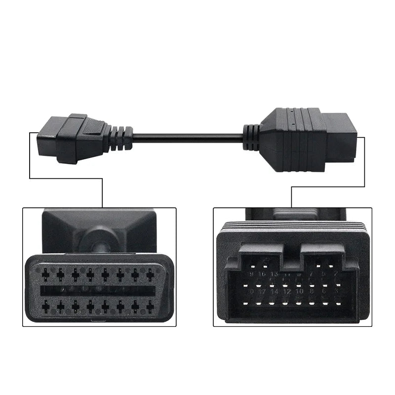 KIA 20 Pin to OBD2 16 Pin Diagnostic Adapter Cable OBD Diagnostic Adapter Oasis Select