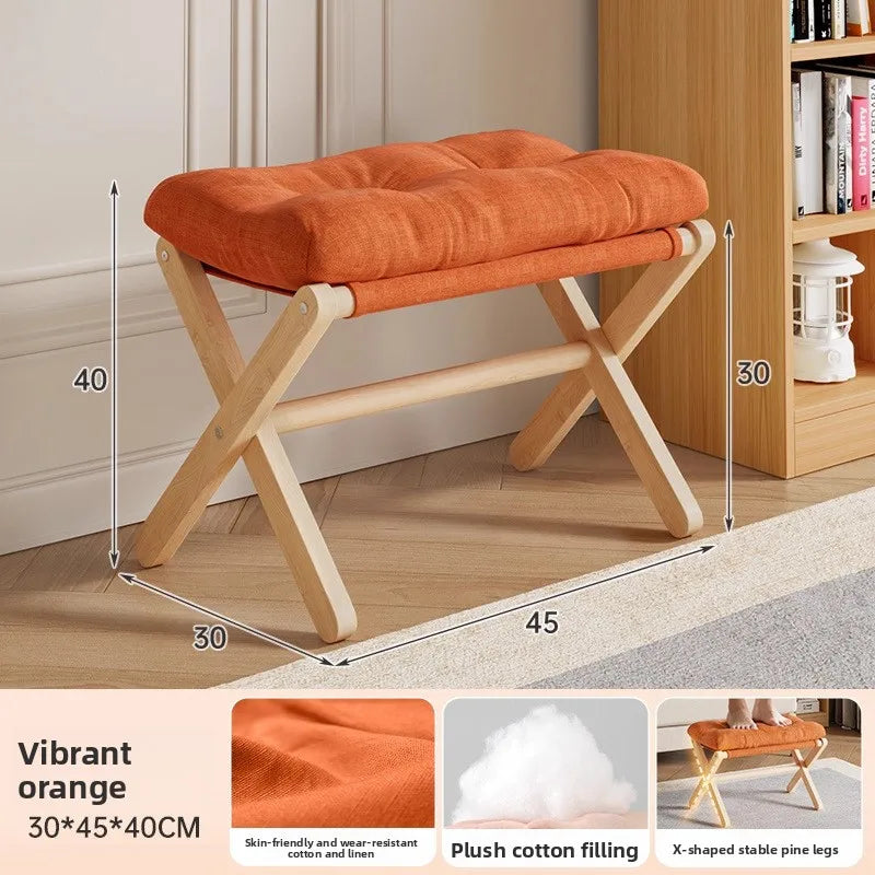 Folding footstool household living room sofa footstool table foot support office footrest workstation foot support Oasis Select Blue