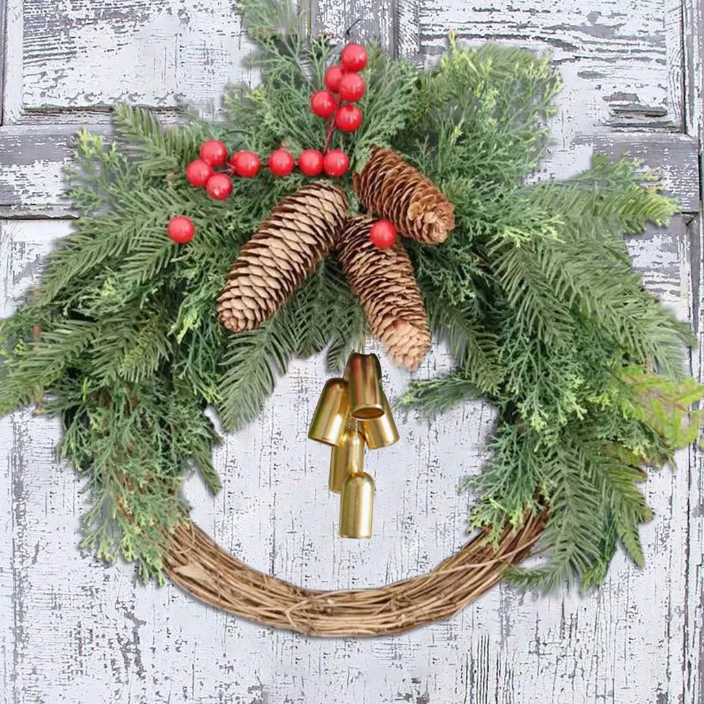 2025 Christmas Wreath Boho Wreath Christmas Day Wreath Home Decoration Door Wall Decoration, Christmas Festival Wreath Decor Oasis Select