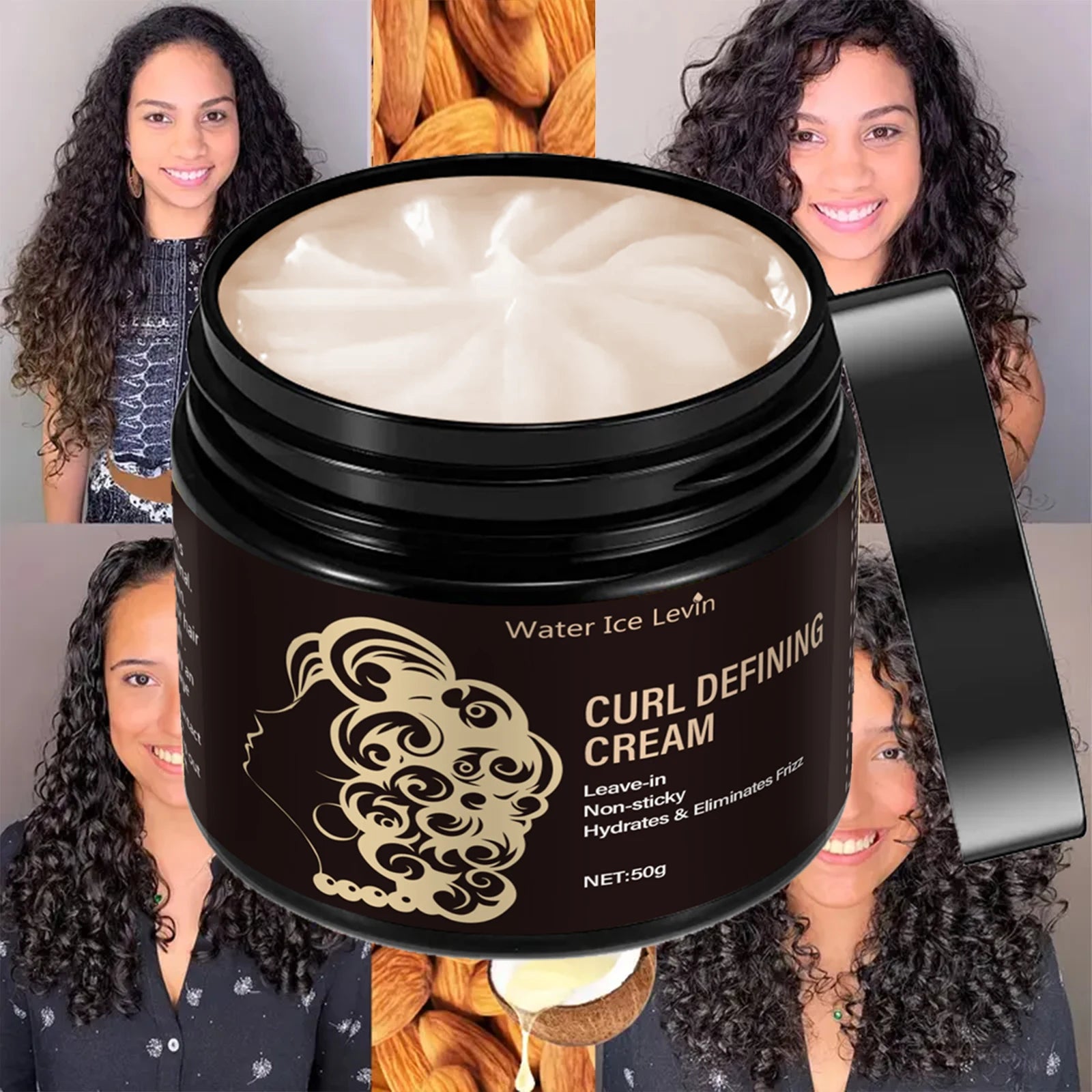 Travel Curl Cream 50g – Coconut Oil Leave-In Frizz Control Leave-In Curl Cream Oasis Select