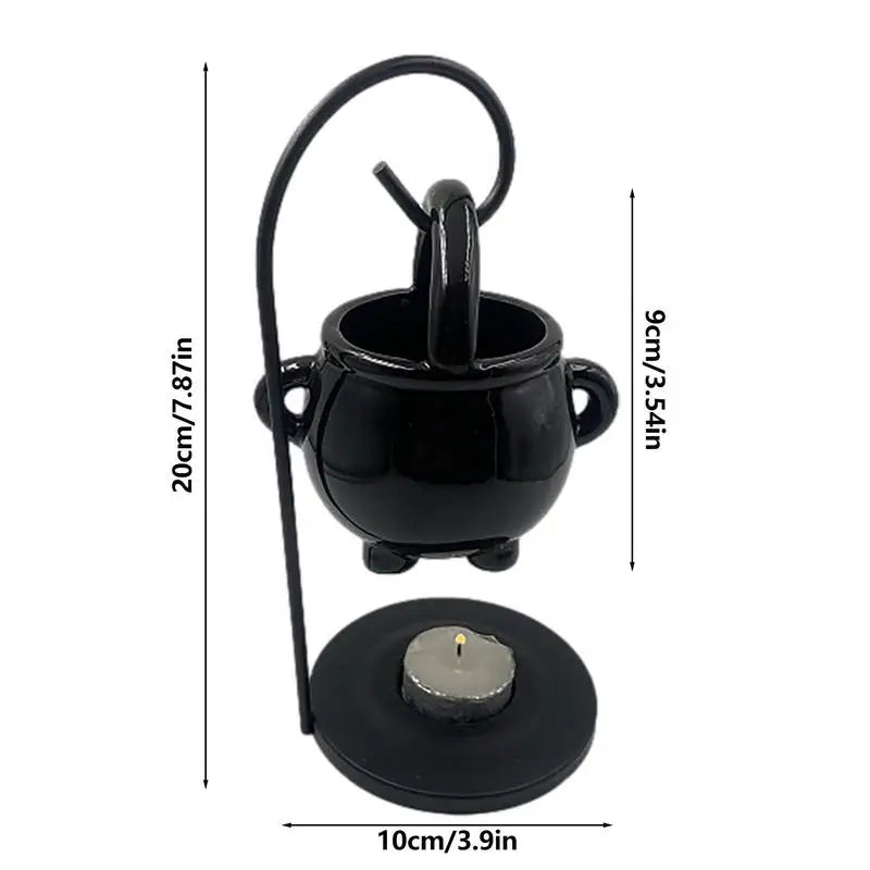 Hanging Cauldron Wax Burner Witch Caldron Pot Candle Holder Witchcraft Supplies Essential Oil Incense Aroma Diffuser Home Decor Oasis Select