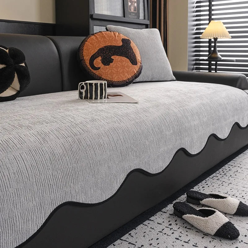 Sofa Cushion with Irregular Edging Simple Style Home Textile All Season Universal One-piece New Style Non-slip Oasis Select
