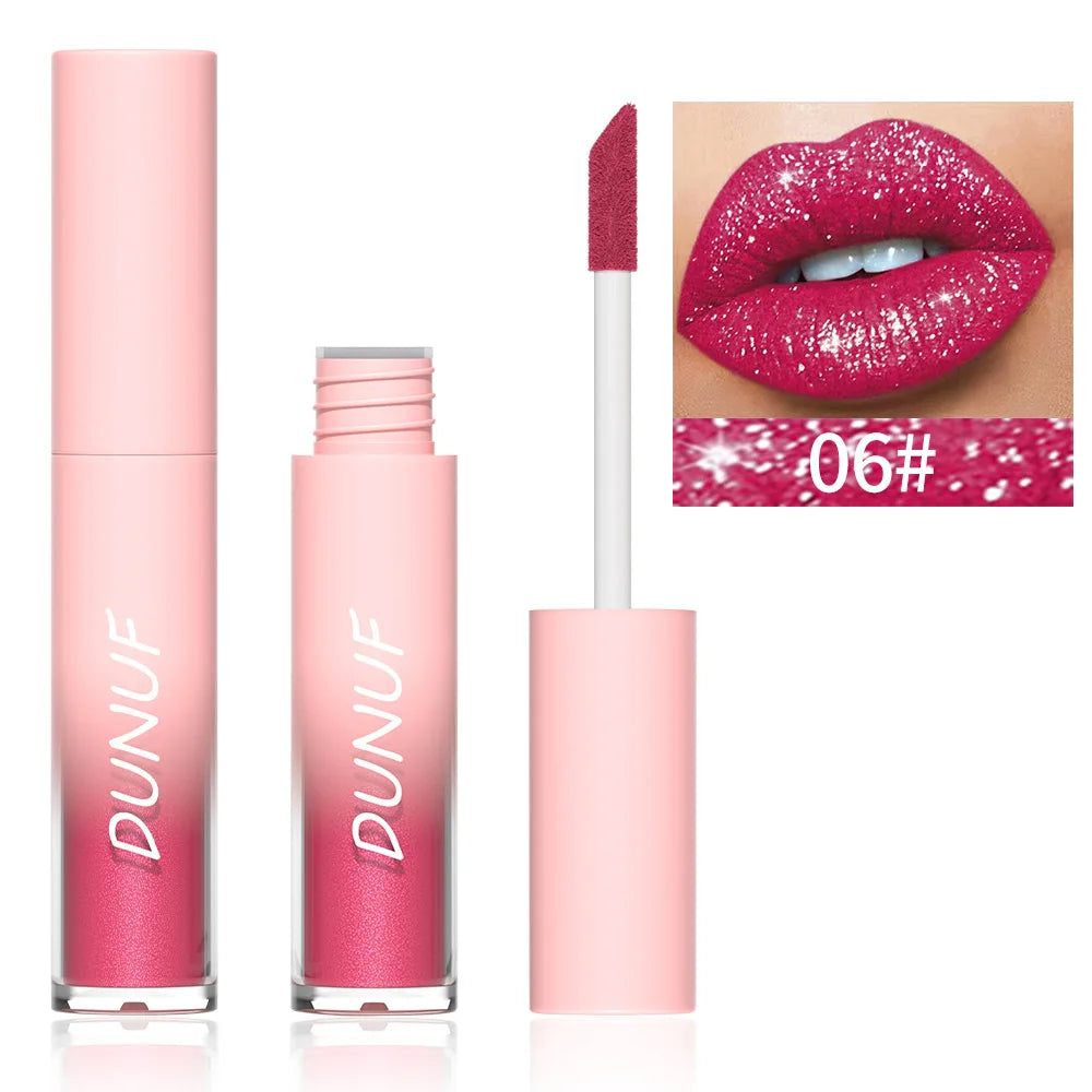 18-Color Flash Diamond Lip Gloss Set – Long-Lasting Shimmer