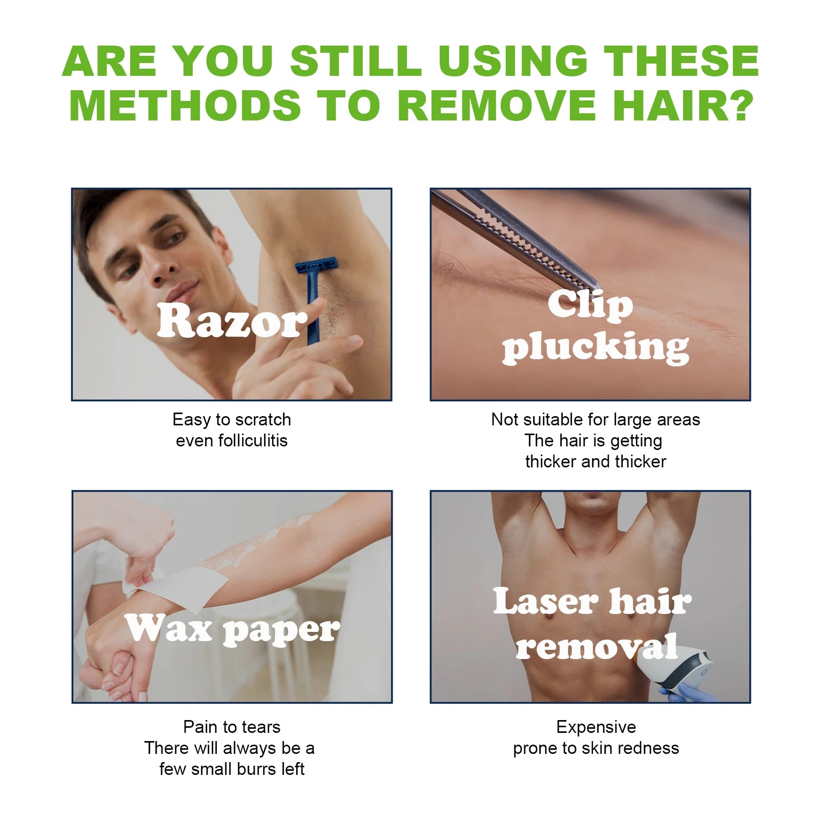 Hair Removal Cream Painless Beard Chest Hair Growth Inhibitor Mild Effective Armpit Leg Private Part Epilation Depilatory Cream Oasis Select