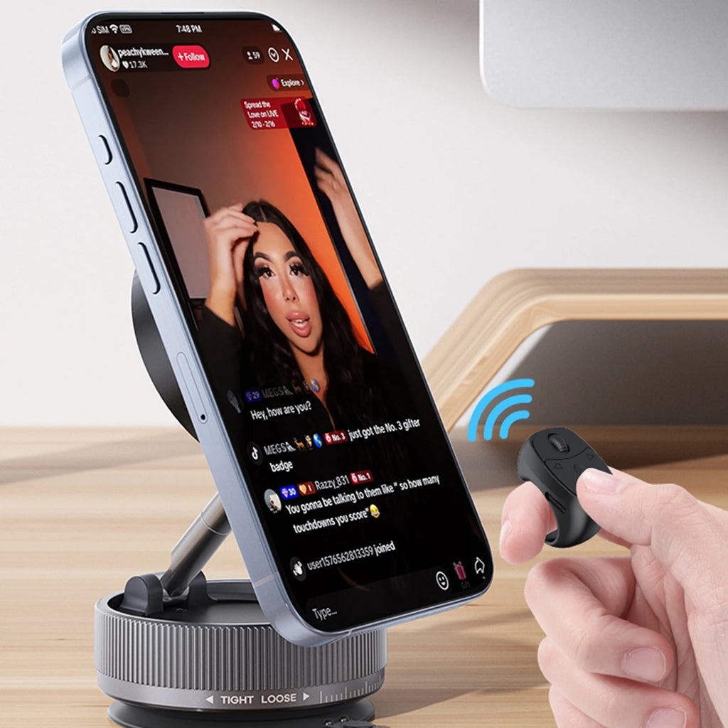 Bluetooth 5.3 Finger Ring Remote – Page Turner & Selfie Wireless Ring Remote Oasis Select