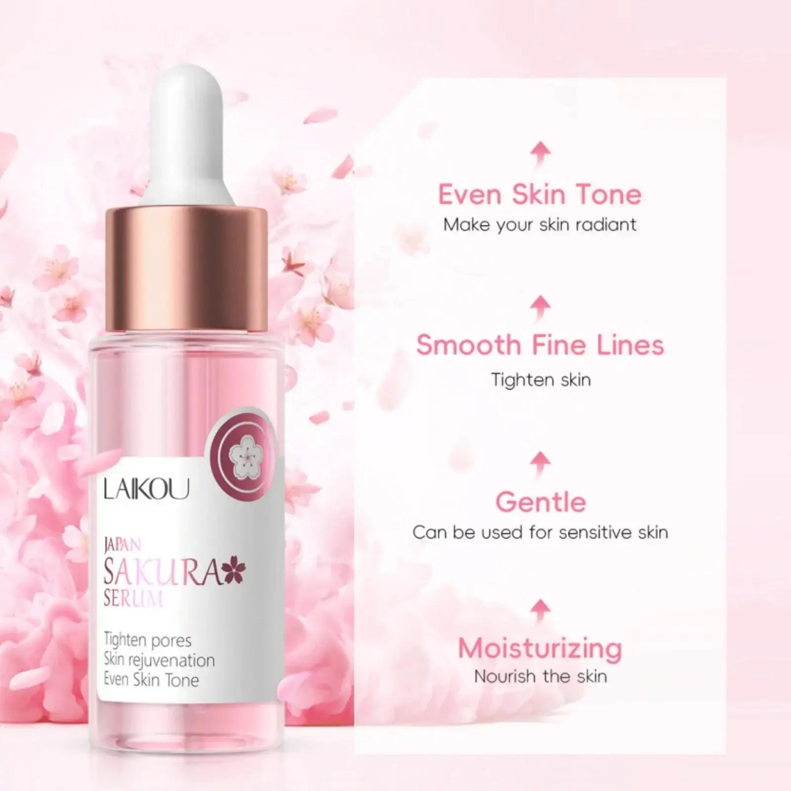 LAIKOU Cherry Blossom Face Serum 30ml – Hydrating & Firming
