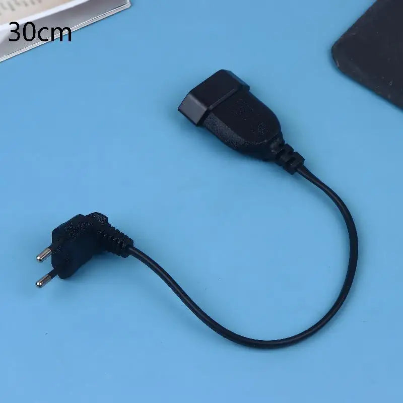2-Prong EU Power Extension Cord; Male-Female Socket for PC & Table Lamp, 30/60/180/300CM Oasis Select A1