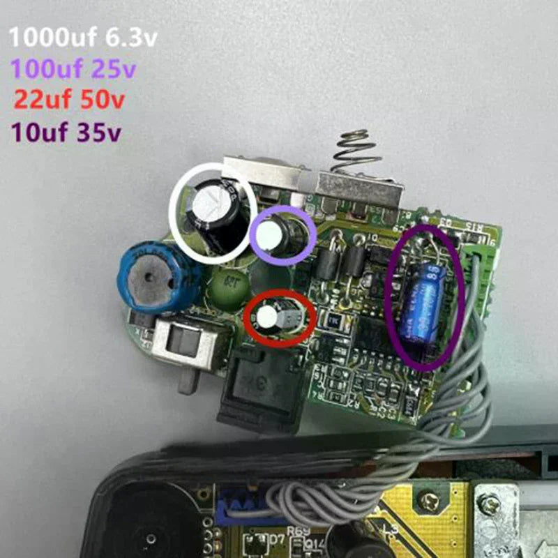 Capacitors For Sega Gamegear Gg Motherboard Capacitors Repair Replacement Oasis Select