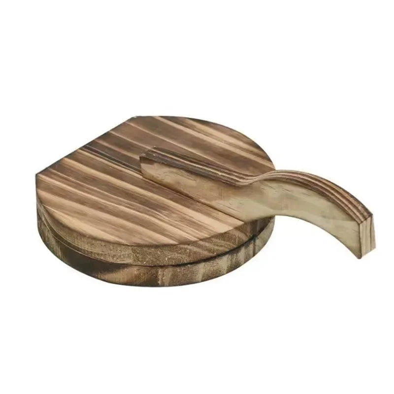 1pc,Solid Wood Dough Press Tool Quick Presser Home Dumpling Wrapper Skin Making Mold Kitchen Pastry Baking Tools Skin Press Mold Oasis Select round-burn color