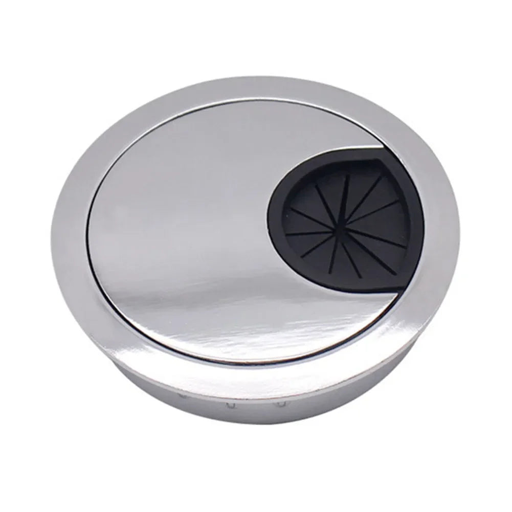 Mm Chrome Brush Cable Hole Cover Convenient Use Desktop Neat Detachable Body Detachable Design Easily Inserted Oasis Select Glossy 50MM China Mainland
