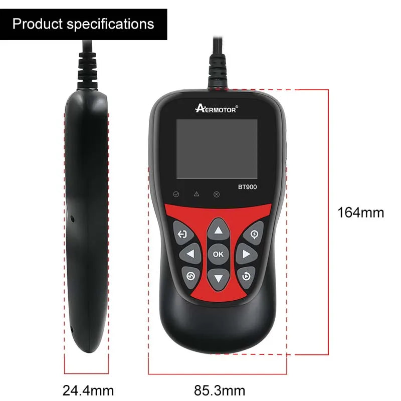 AER BT900 6V/12V Car Battery Tester & Analyzer | AERMOTOR Battery Tester Analyzer Oasis Select