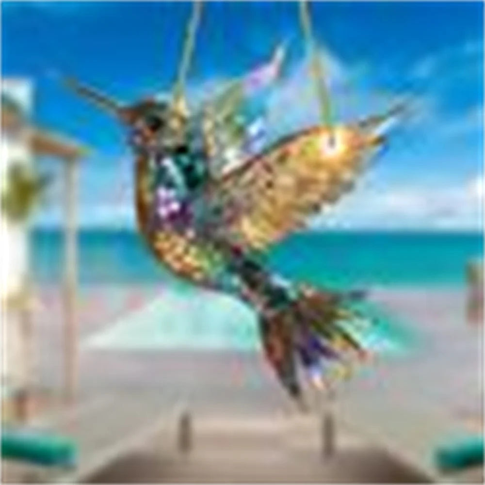 New Colorful Fairy Angel Art Flower Suncatcher Stained Window Hanging Heart Shape Acrylic Pendant For Home Garden Yard Ornament Oasis Select Style A