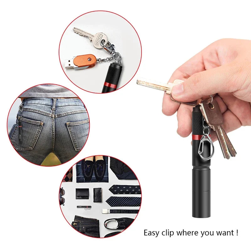 Mini LED Flashlight Portable Pen Lights Pocket Emergency Light Small Torch Keychain Lantern Oasis Select