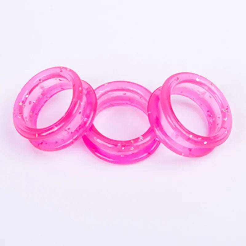 10/5PCS Silicone Finger Rings for Cat Dog Hair Scissors Professional Pet Grooming Scissors Protector Cutting Curved Shears Oasis Select Rose Red 10pcs