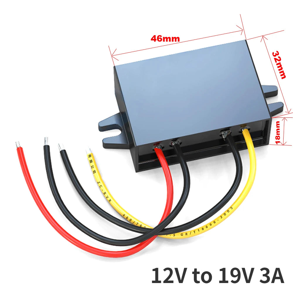 12V to 19V 1A-20A Stabilizer DC to DC Converter Boost Step Up Power Converter 12 Volt to 19 Volt Car Laptop Power Supply 9V-13V Oasis Select 12V to 19V 3A