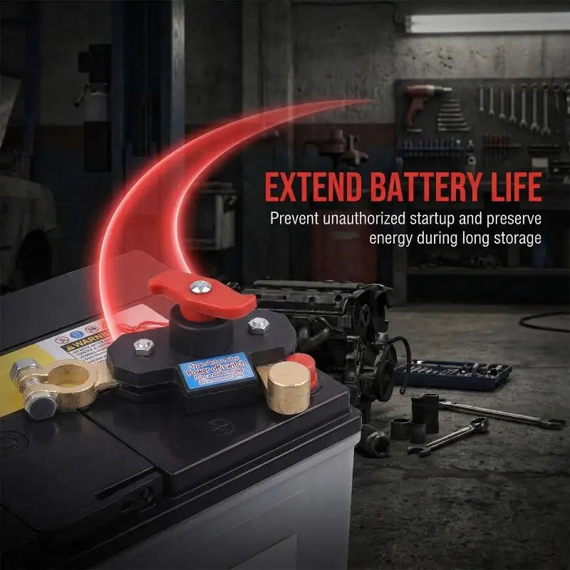 Car Battery Disconnect Switch - Bidirectional Joint Can Rotate Power Disconnect Switch With Digital Display 12-24v Oasis Select