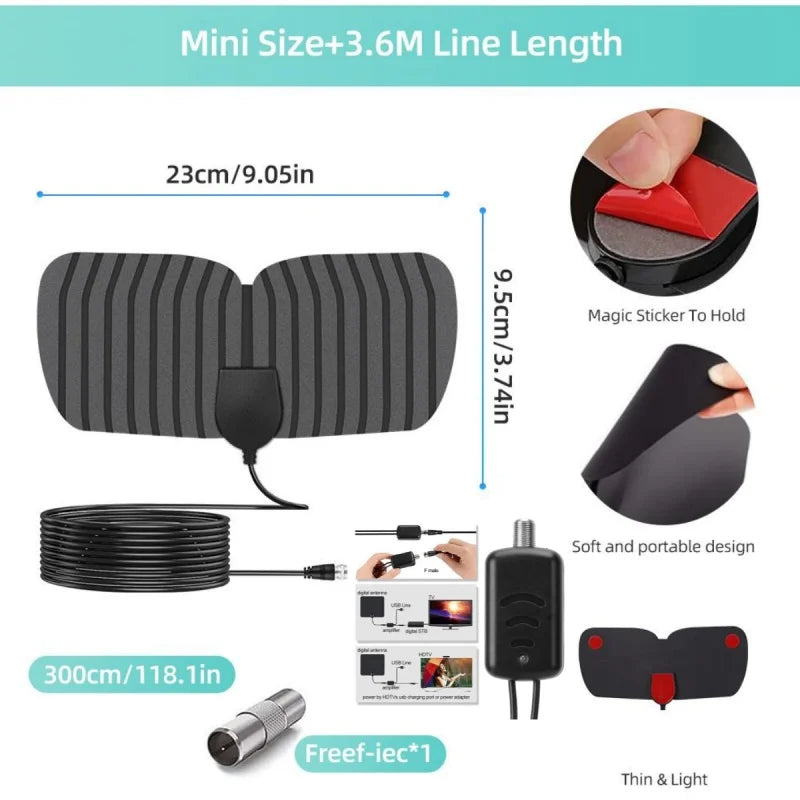 2025 New Universal Indoor Outdoor Digital TV Antenna HDTV DVB T2 HD Television Antenna Enhanced Signal Oasis Select
