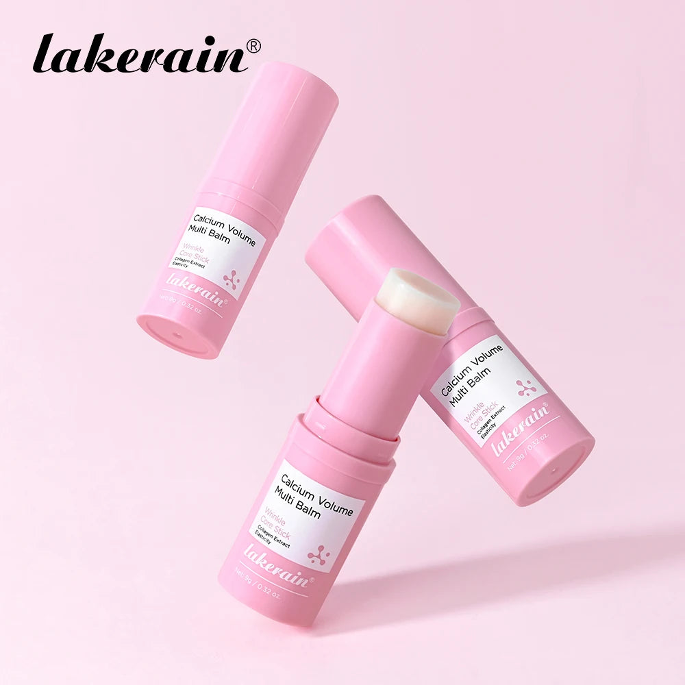 Lakerain Calcium Volume Multi Balm Improve Eye Wrinkle Cream Texture Stick Deep Moisturizing Non-Sticky Brighten Eye Skin Care Oasis Select 3 pcs