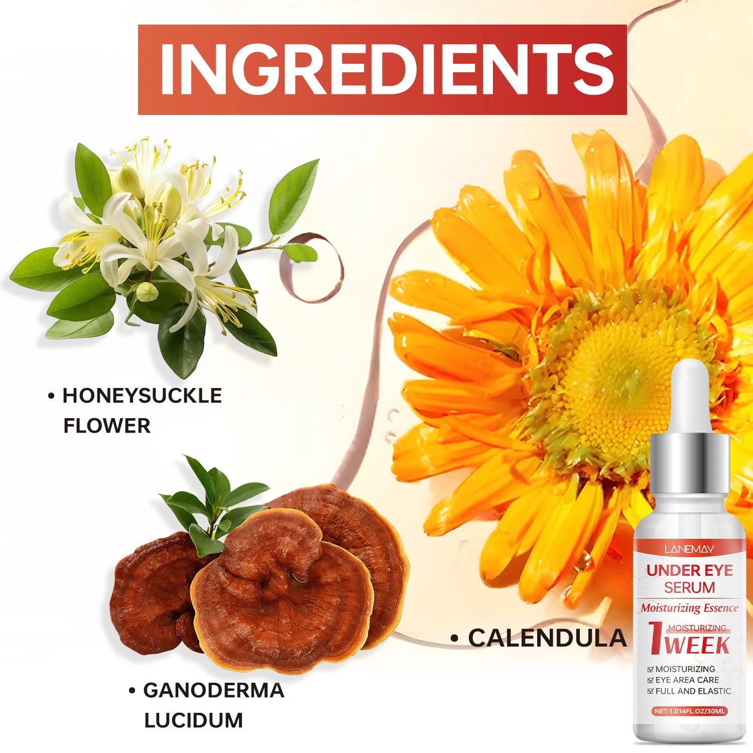 Lanemay Calendula Eye Serum – Hydrate, Smooth & Firm 30ml Eye Area Serum Oasis Select