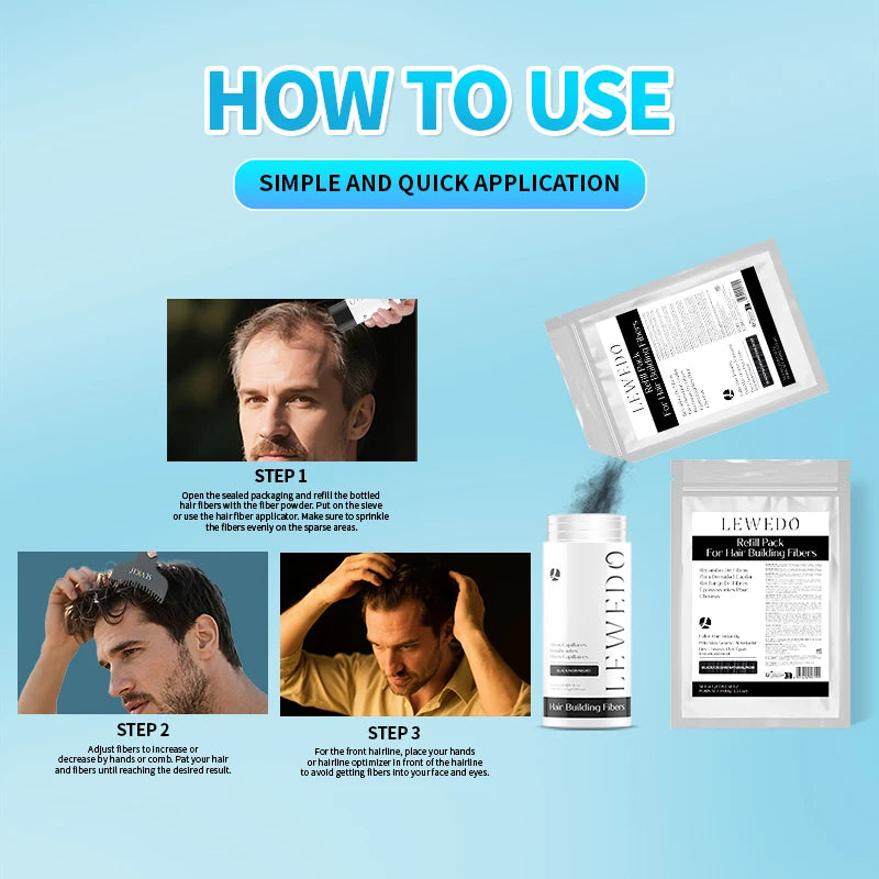 Lewedo Hair Building Fiber 100g – Keratin Thickening Powder