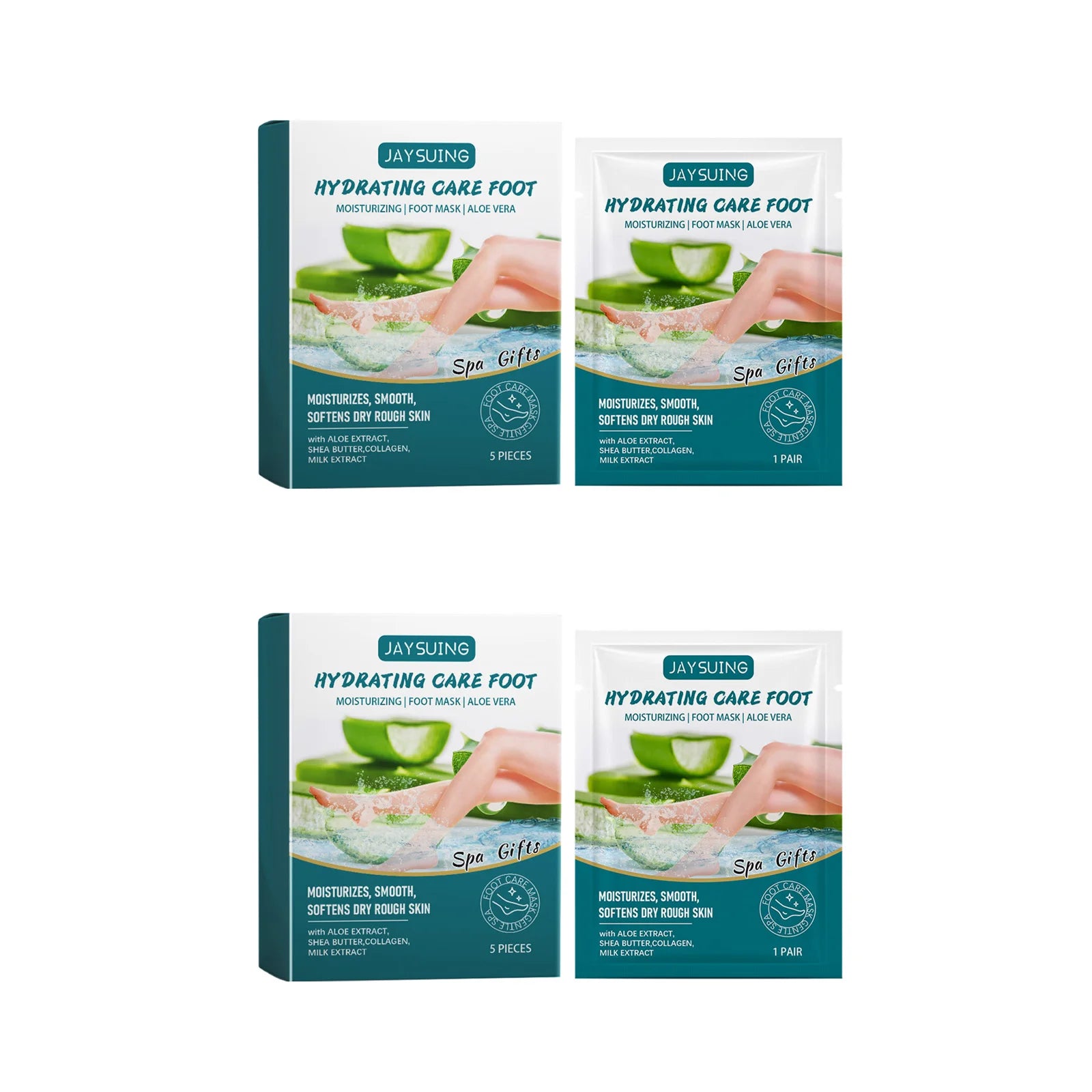 Aloe Vera Exfoliating Foot Mask – Dead Skin & Callus Remover Exfoliating Foot Mask Oasis Select 10pcs