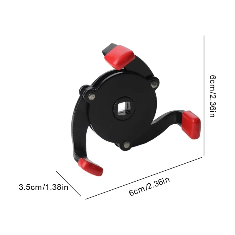 WISH Universal Oil Filter Wrench Adjustable 3 Jaw Oil Filter Removal Tool Three-Jaw Filter Wrench For Car Removing Oil Filter Oasis Select