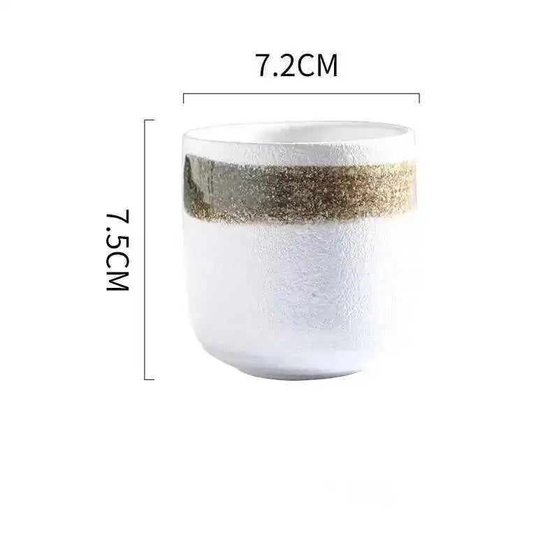 Tea Cup Japanese 200ml Coffee Mug Coarse Ceramic Large Capacity Originality Stackable Water Teacup Sake Wine Cups Friend Gift Oasis Select 200ML Style 2 200ML