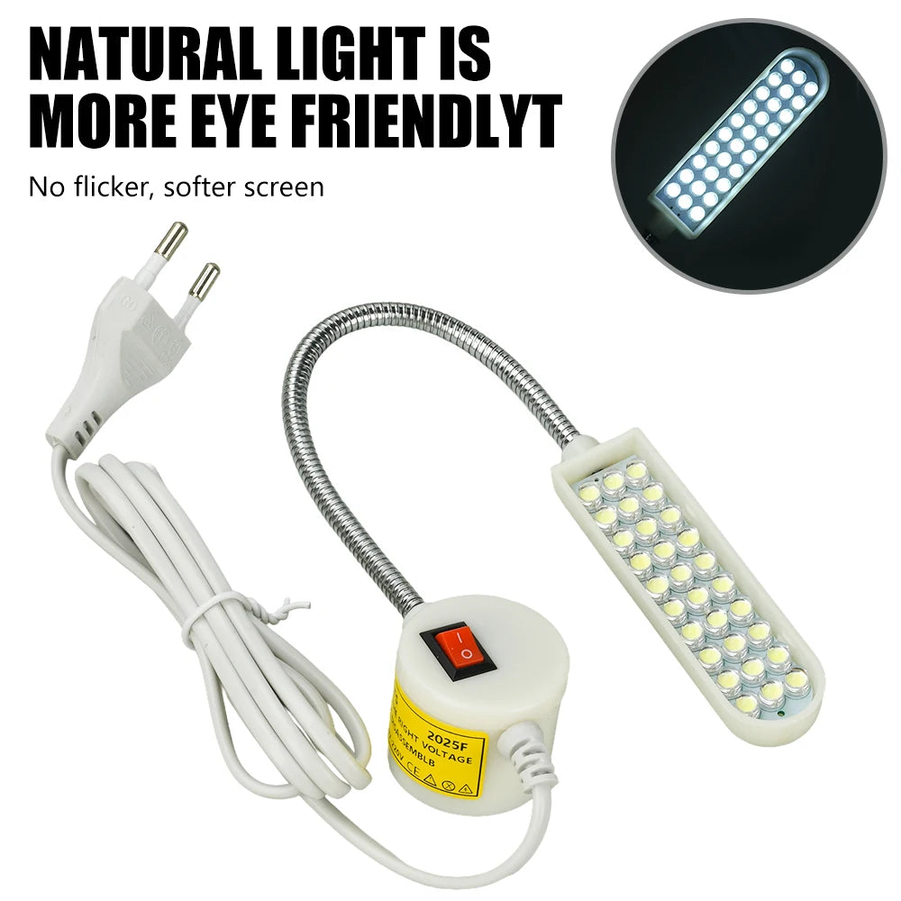 30 LED Sewing Machine Work Light High Lumen Eye Protection Lamp for Home Industrial Sewing Machine Easy Install Lighting Oasis Select
