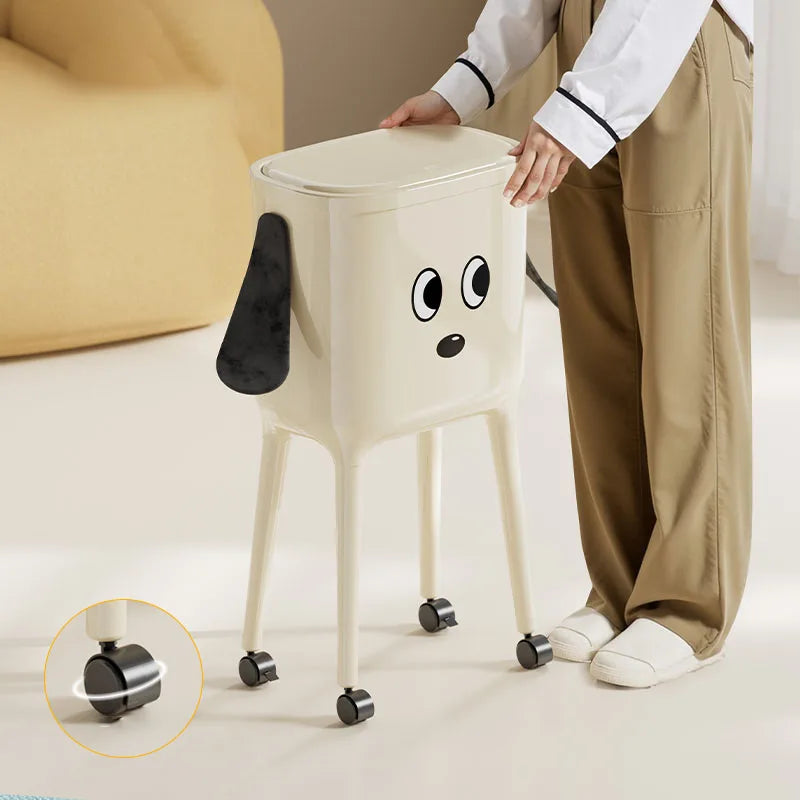 Bending-free high leg trash can, lovely design, suitable for living room, bedroom, kitchen and bathroom Oasis Select
