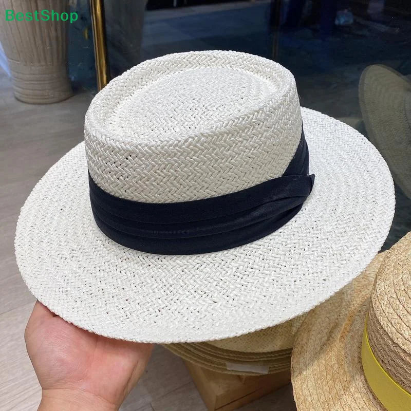 Wide-Brimmed Panama Straw Hat – Women's Beach Sun Hat