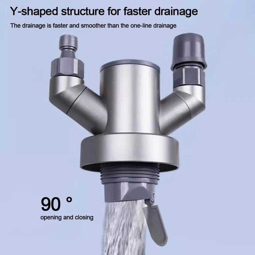 Anti odor Sink Drain Pipe Adapter Multifunctional Sealing Ring Kitchen Basin Sewer Branch Dual-Interface neat Oasis Select