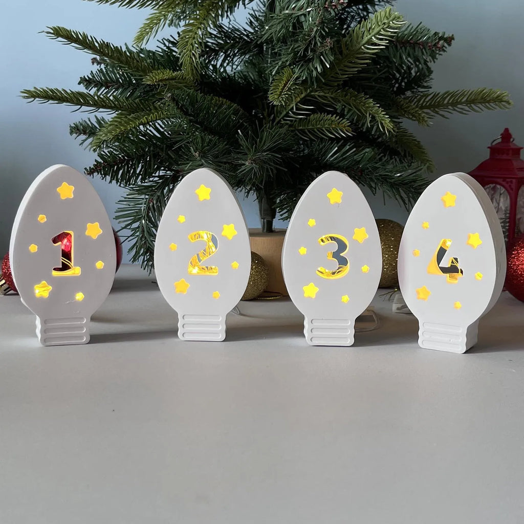 Gypsum Resin Molds Holiday Ambient Light Molds Advent Bulb Silicone Molds Ambient For Advent Celebrations Crafting Christmas Oasis Select