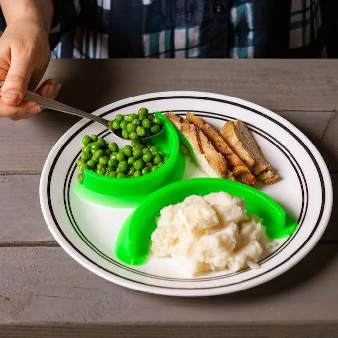 Food Cubby Plate Divider Clear Divider Silicone Food Separator Strip with Suction Cup Seal To Keep Runny Food From Spread Oasis Select