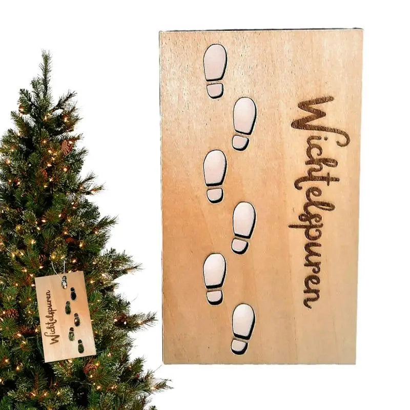Gnome Stencil Footprints Christmas Decorations Wooden Footprint Stencils For Floors Christmas Floor Template Window Decorations Oasis Select