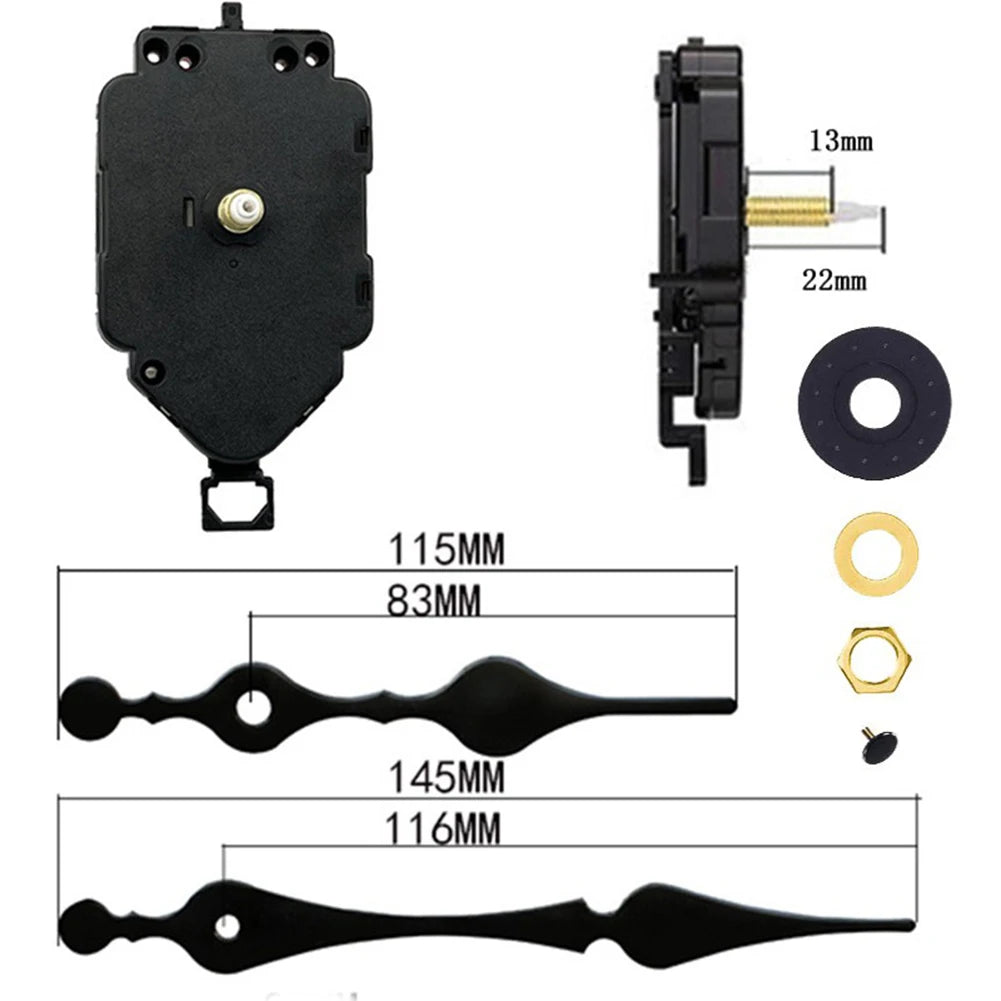 Clock Mechanism DIY Replacement Clock Movement Long Shaft Pendulum Quartz Hands 22mm/23.5mm Repair Or Replace Clock Oasis Select