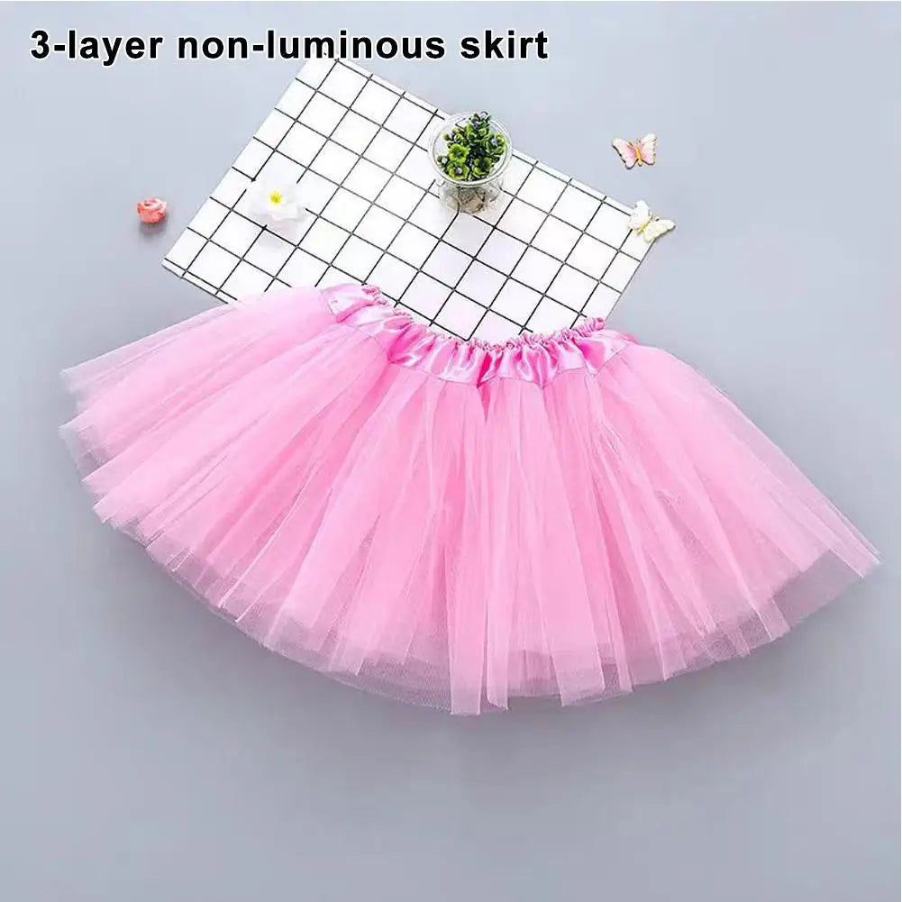 Girls' 3-Layer Tulle Tutu Skirt – Ballet & Party Ages 2–8 Girls Tutu Skirt Oasis Select