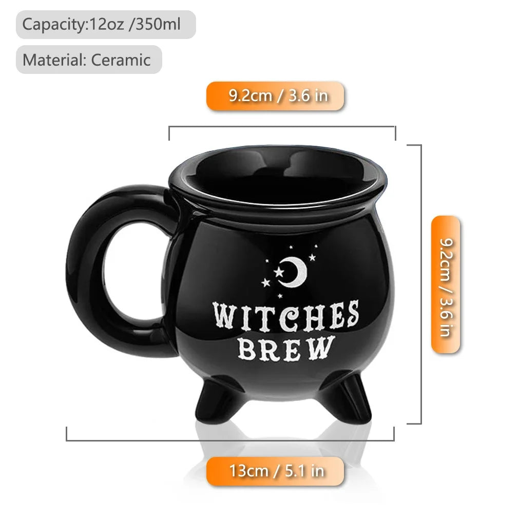 Witch Brew Ceramic Coffee Mug – 350ml Halloween Cauldron Cup Novelty Coffee Mug Oasis Select